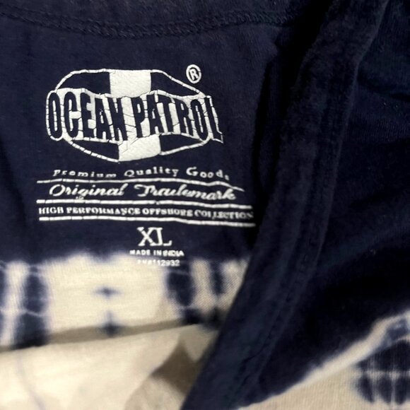 Ocean Patrol Mens XL Tie-Dye Tank Tops Set Of 2 Navy & Black Cotton Made In Indi - Picture 2 of 5